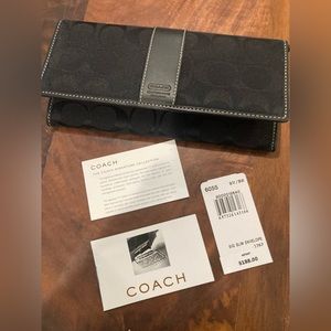 Coach Signature Slim Wallet - NWT